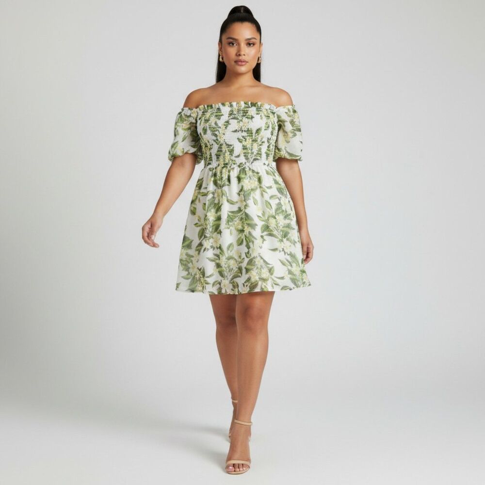 Betsey Johnson Floral Print Chiffon Mini Dress, NWT! Size XL